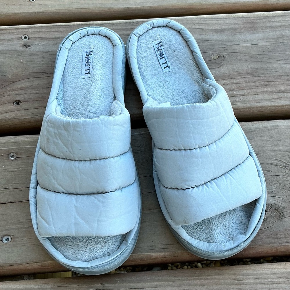 Women's White Slide Slippers